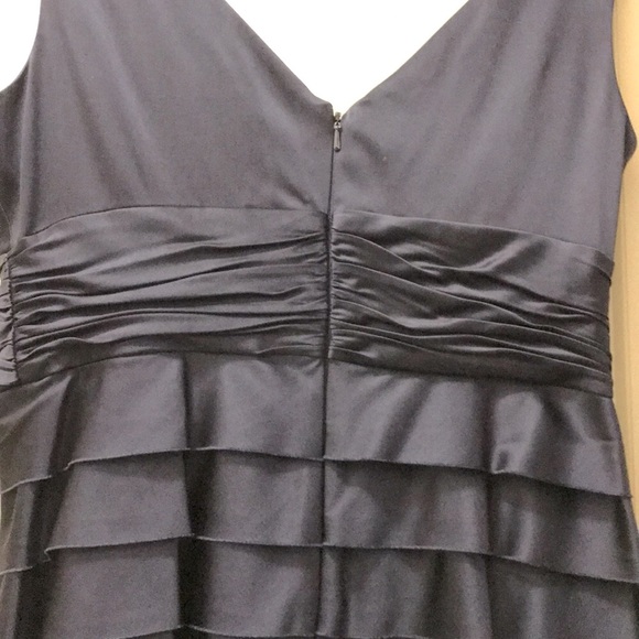 Jones New York Navy midi dress with Rouching - Picture 4 of 5